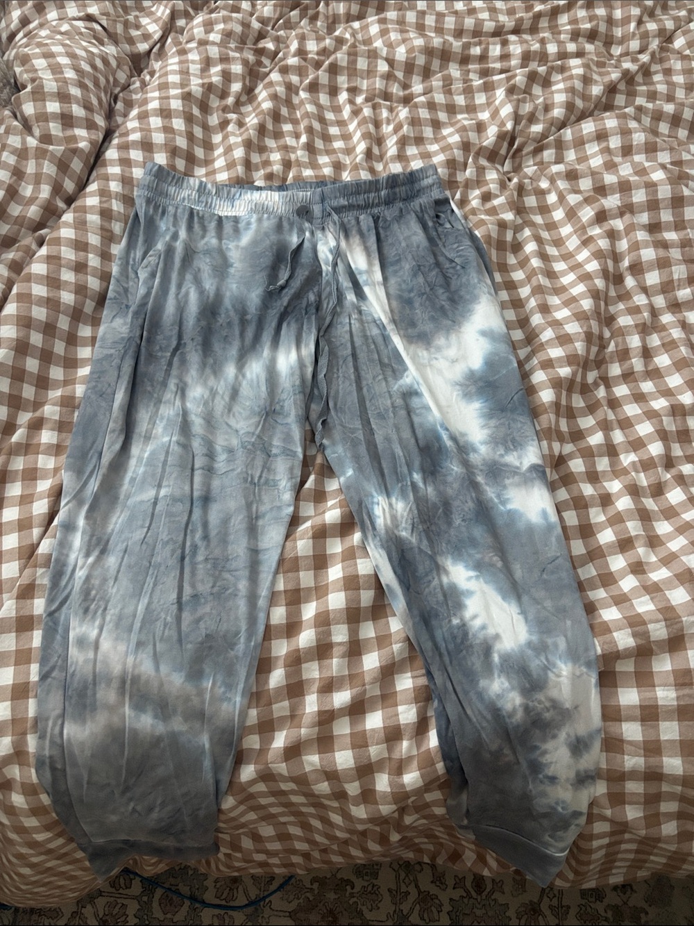 Tie-Dye Blue & White Lounge Pajama Pants